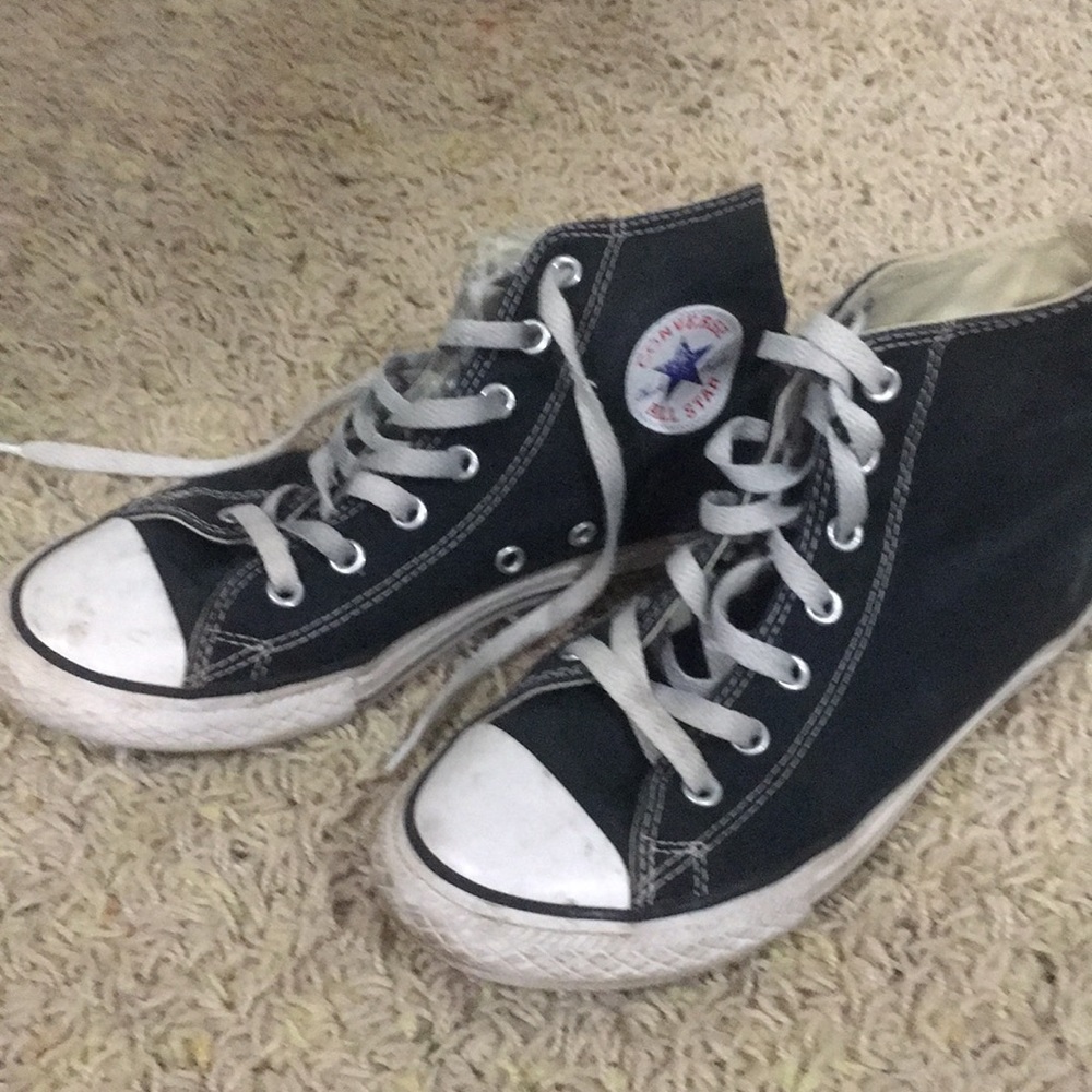 high top converse - black